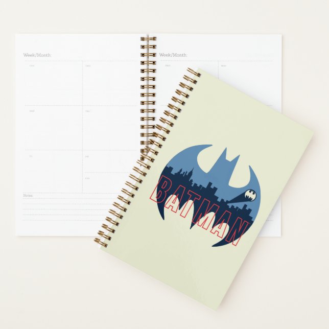 Bat Logo With Gotham & Bat Signal Planner (Display)