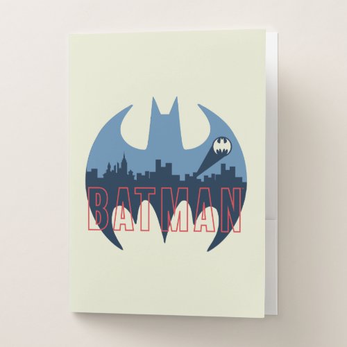 Bat Logo With Gotham  Bat Signal Pocket Folder
