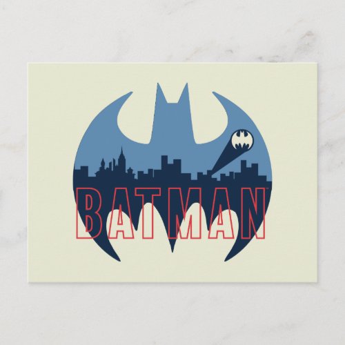 Bat Logo With Gotham  Bat Signal Postcard