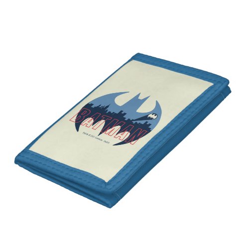 Bat Logo With Gotham  Bat Signal Trifold Wallet