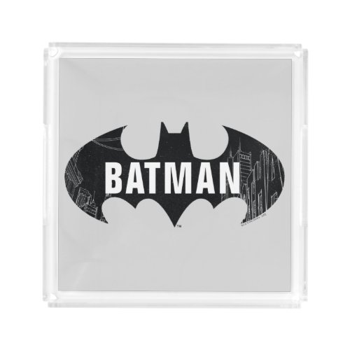Bat Logo With Gotham Etching Acrylic Tray