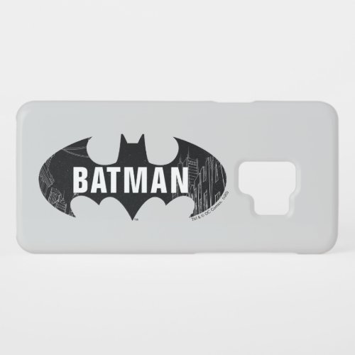Bat Logo With Gotham Etching Case_Mate Samsung Galaxy S9 Case