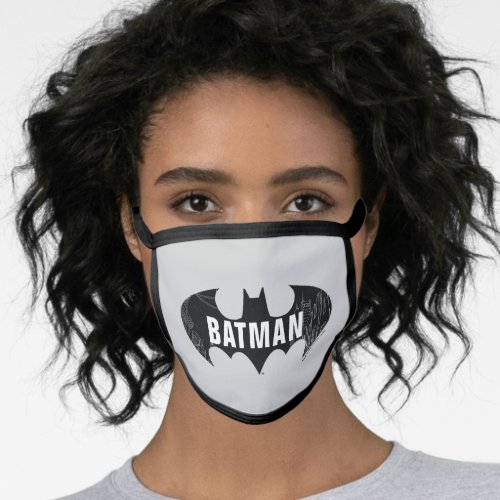 Bat Logo With Gotham Etching Face Mask
