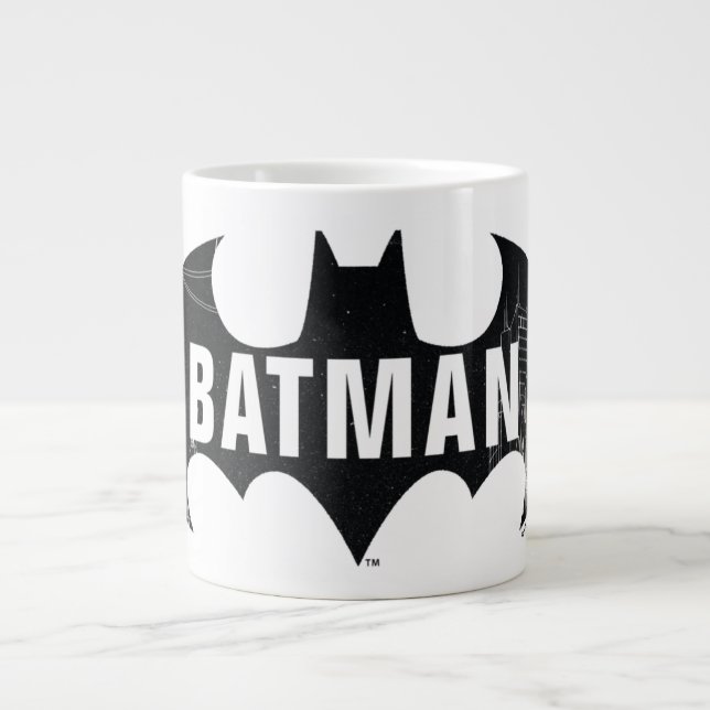 Bat Logo With Gotham Etching Giant Coffee Mug (Front)