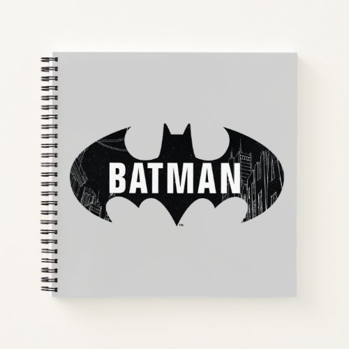Bat Logo With Gotham Etching Notebook
