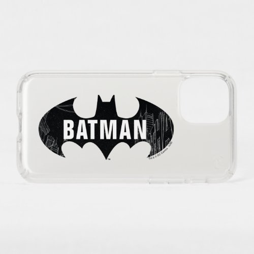 Bat Logo With Gotham Etching Speck iPhone 11 Pro Case