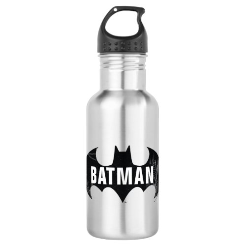 Bat Logo With Gotham Etching Stainless Steel Water Bottle