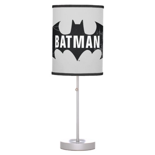 Bat Logo With Gotham Etching Table Lamp