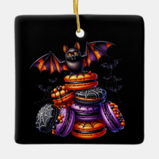 Bat Macaroon Ceramic Ornament
