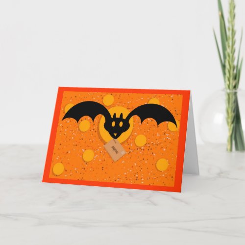 Bat Messenger Halloween Card