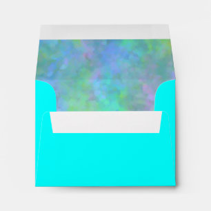 Bat Mitzvah Abstract Design in Turquoise Envelope