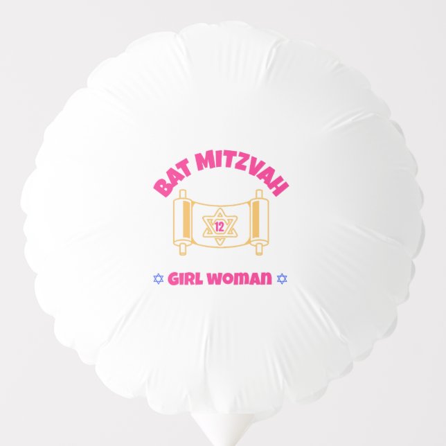 Bat Mitzvah  Balloon (Front)