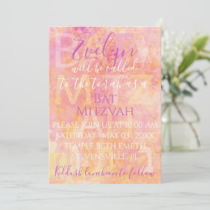 Bat Mitzvah Bar Mitzvah Simply Subtle Invitation