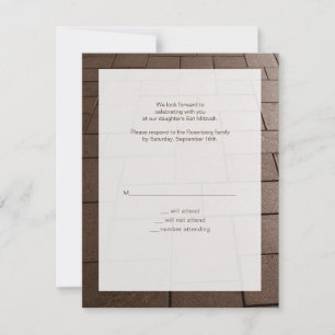 Bat Mitzvah Bimah Movie RSVP Reply Card