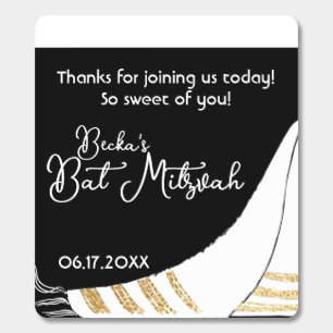 Bat Mitzvah Candy Roll of Mints Gold Elegant