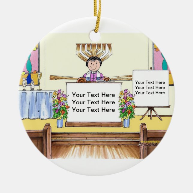 Bat Mitzvah Ceramic Ornament (Front)