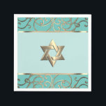 Bat Mitzvah Elegant Choose Colors Gold Filigree Napkins<br><div class="desc">Bar Mitzvah and Bat Mitzvah invitation sets designed by Umua. Printed and shipped by Zazzle or its partners.</div>