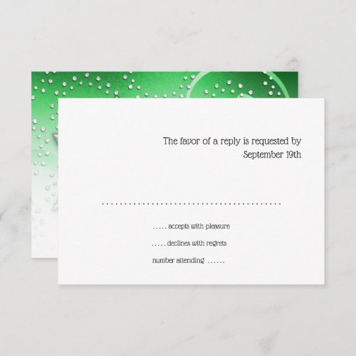 Bat Mitzvah Emerald Star of David RSVP Card