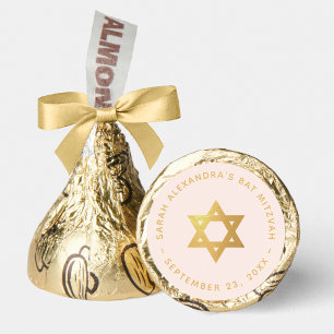 Bat Mitzvah Favors Pink Faux Gold Star of David