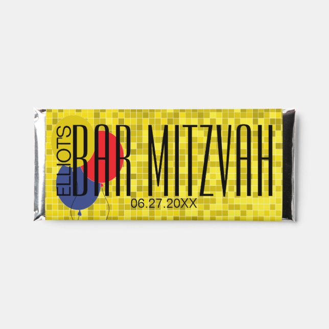 Bat Mitzvah Game On Chocolate Candy Bar (Front)