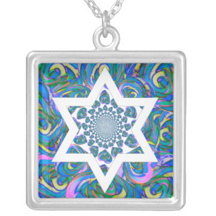 Bat Mitzvah gift. Hanukkah gift Necklace! Silver Plated Necklace