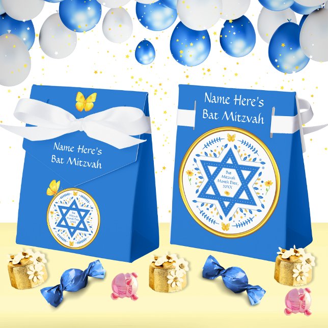 Bat Mitzvah Giveaways Ideas, Bat Mitzvah Favor Boxes (Bat Mitzvah Party Supplies. Bat Mitzvah Candy Boxes and great for Bat Mitzvah Giveaways. Favors.)