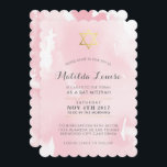 BAT MITZVAH gold stylish pink watercolor invite<br><div class="desc">by kat massard >>> kat@simplysweetPAPERIE.com <<< *** NOTE - THE SHINY GOLD FOIL EFFECT IS A PRINTED PICTURE *** - - - - - - - - - - - - - - - - - - - - - - - - - - - - - - CONTACT ME...</div>