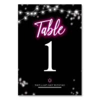 Bat Mitzvah Hot Pink Neon Themed