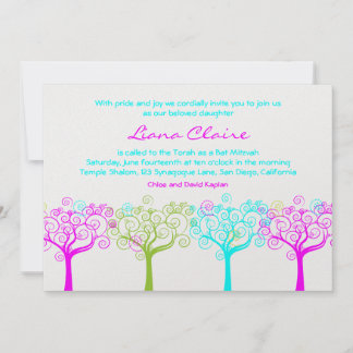 Bat Mitzvah Invitation Liana Claire Shimmery