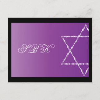 Bat Mitzvah Invitation Sydney Blair Purple RSVP