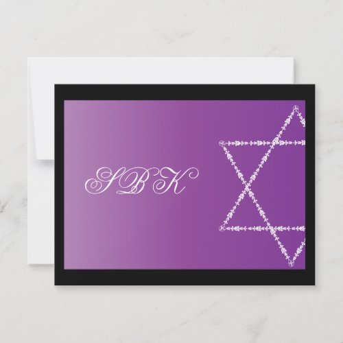 Bat Mitzvah Invitation Sydney Blair Purple RSVP