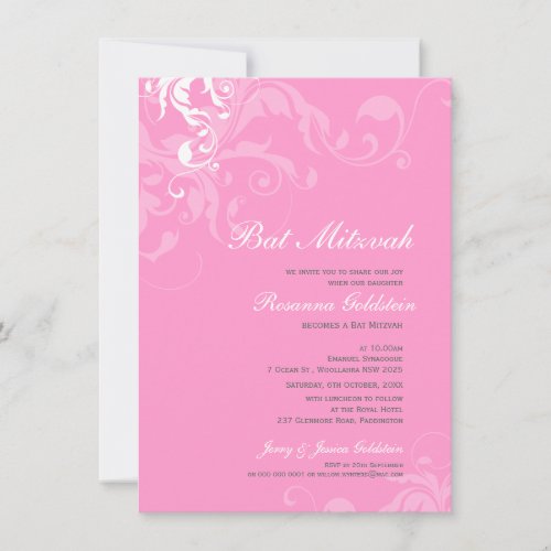 BAT MITZVAH INVITES :: bella 1P