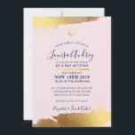 BAT MITZVAH modern gilded gold navy blush pink Invitation<br><div class="desc">by kat massard >>> kat@simplysweetPAPERIE.com <<< - - - - - - - - - - - - - - - - - - - - - - - - - - - - - - - - - - - - - - - - - - - - -...</div>