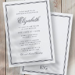 Bat Mitzvah Modern Monogram on Simple Frame Invitation<br><div class="desc">Composed of elegant serif and cursive script typography on frame.

This is designed by Select Party Supplies,  exclusive for Zazzle.

Available here:
http://www.zazzle.com/selectpartysupplies</div>