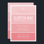 BAT MITZVAH modern ombre gradient cool coral pink Invitation<br><div class="desc">by kat massard >>> kat@simplysweetPAPERIE.com <<< CONTACT ME for custom wording or to add any lines in Hebrew Love the design, but would like to see some changes - another color scheme, product, add a photo or adapted for a different occasion - no worries simply contact me - I am...</div>