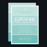 BAT MITZVAH modern ombre gradient jade mint green Invitation<br><div class="desc">by kat massard >>> kat@simplysweetPAPERIE.com <<< CONTACT ME for custom wording or to add any lines in Hebrew Love the design, but would like to see some changes - another color scheme, product, add a photo or adapted for a different occasion - no worries simply contact me - I am...</div>