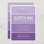 BAT MITZVAH modern ombre gradient violet purple Invitation<br><div class="desc">by kat massard >>> kat@simplysweetPAPERIE.com <<< CONTACT ME for custom wording or to add any lines in Hebrew Love the design, but would like to see some changes - another color scheme, product, add a photo or adapted for a different occasion - no worries simply contact me - I am...</div>