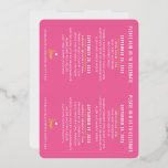 BAT MITZVAH modern script pretty pink gold Foil Invitation<br><div class="desc">by kat massard >>> kat@simplysweetPAPERIE.com <<<
INFO CARD - set 2 up needed to be trimmed in half to utlize the gold foil and match your main invitation</div>