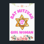 Bat Mitzvah Modern Star of David Canvas Print<br><div class="desc">happy bat mitzvah, bat mitzvah, batmitzvah, bat mitzvah gift, 12th birthday, 12th birthday gift, 12th birthday gifts, torah, 12 years old, jewish, jewish gift, jewish gifts, jerusalem, israel, jewish holiday, jewish holidays, judaism, judaiic, judaica, hebrew, shabbat, hanukkah, bat mitzvah, shalom</div>