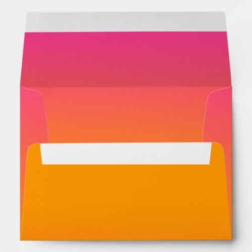 Bat Mitzvah Orange to Pink Ombre Envelope