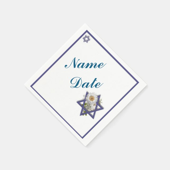 Bat Mitzvah Paper Napkins (Corner)