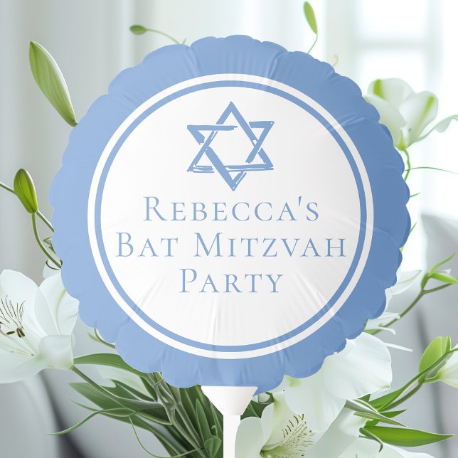 Bat Mitzvah Party Light Blue Star of David Balloon (Creator Uploaded)