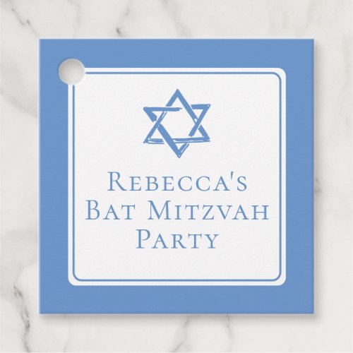 Bat Mitzvah Party Light Blue Star of David