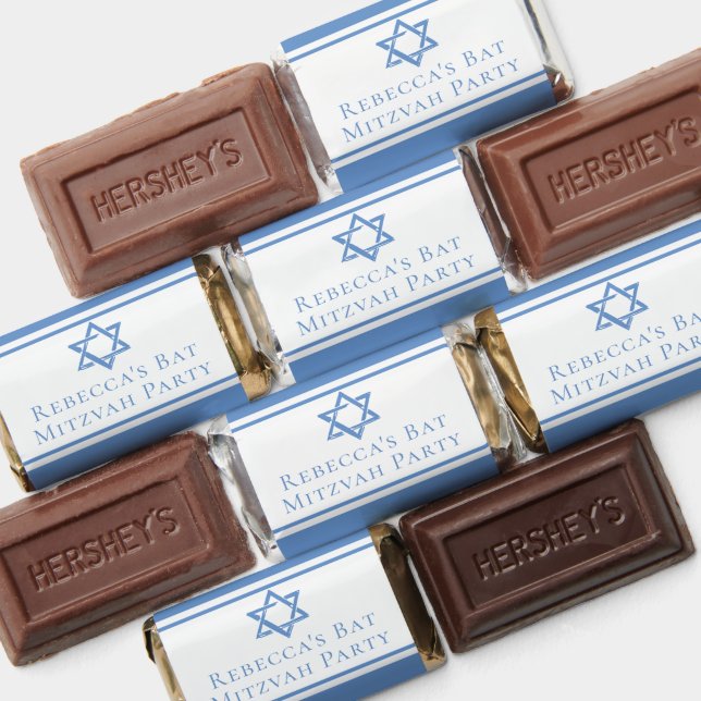 Bat Mitzvah Party Light Blue Star of David Hershey's Miniatures (Assorted)