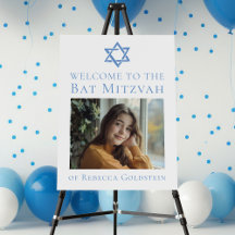 Bat Mitzvah Photo Blue Star of David Party