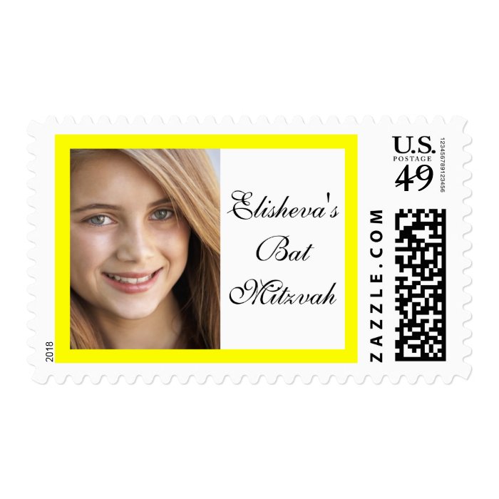 Bat Mitzvah Photo Stamp