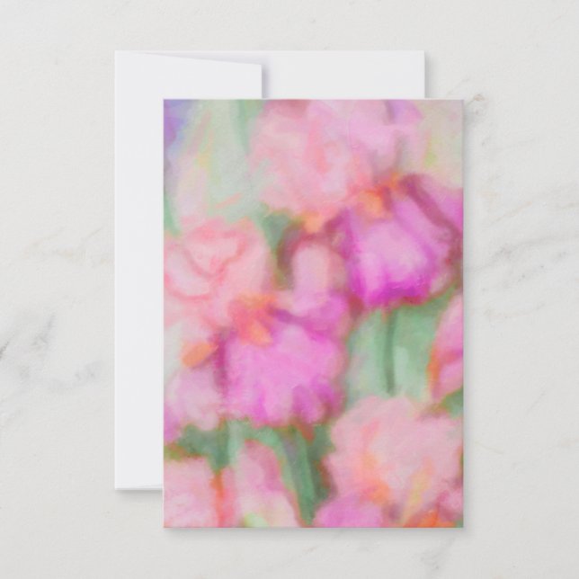 Bat Mitzvah Pink Irises RSVP (Front)