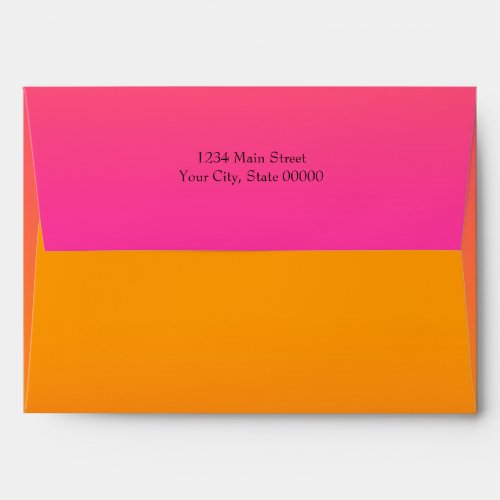 Bat Mitzvah Pink to Orange Ombre with Star Envelope