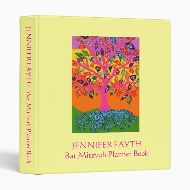 Bat Mitzvah Planner Book: Everything In One Place Binder (Front/Spine)