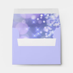 Bat Mitzvah Purple and Blue Sparkle Lights Envelope